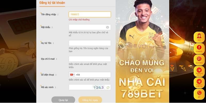 Bước 1: Truy cập vào trang website chính thức của nhà cái uy tín 789BET